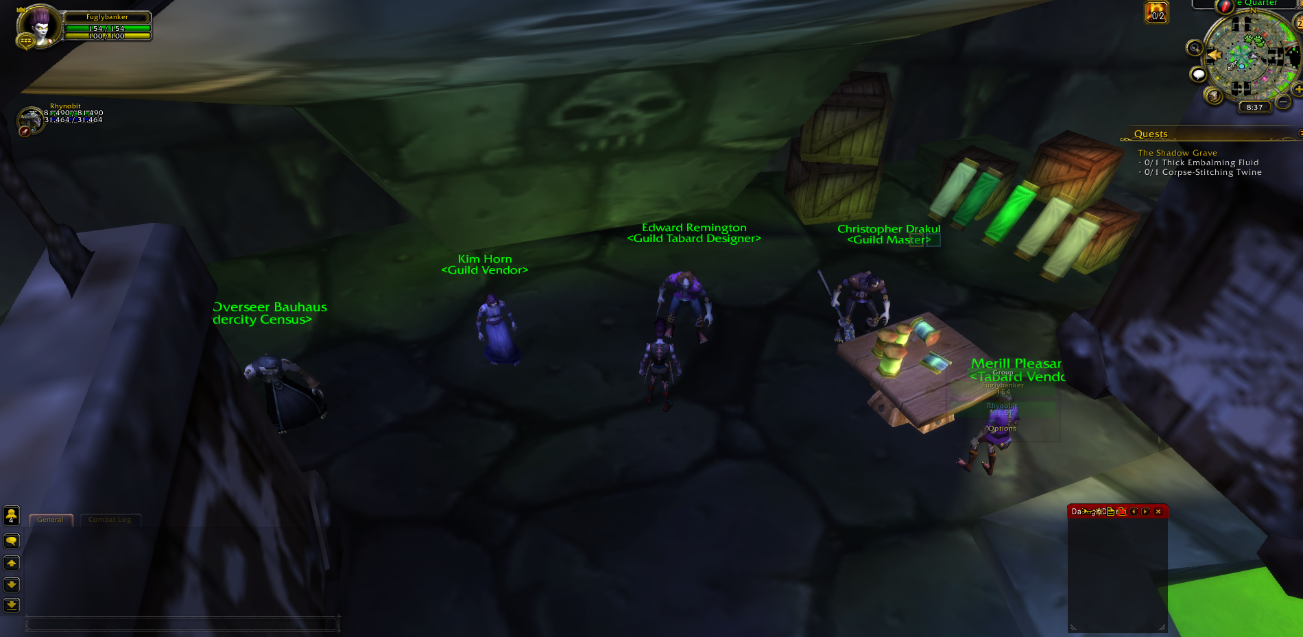 Guild vendors in Undercity, a Horde town. Image by Jana Allmand-Zeman.