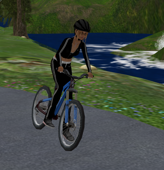 Mountain Biking in Second Life. Image by Nicola Marae Allain. 